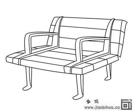 公园长椅简笔画背面图 图片搜索