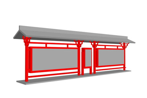 公交站台43D模型 
