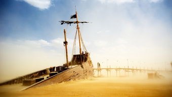 大海沉船残骸风景桌面壁纸