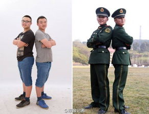 双胞胎兄弟入伍减肥太励志 胖墩变型男