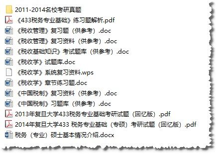 税收学考研知识点 考研真题资料等资料整理汇总