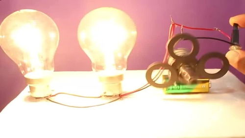 使用磁铁点亮两个灯泡 这是什么原理 