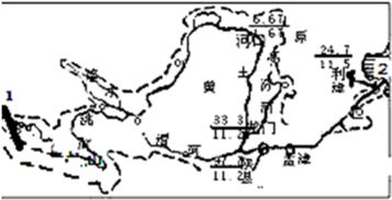 读图回答 共16分 1 发源地 ① ,注入海洋 ② 2 黄河上 中 下游分段处名称 ③ ,④ 3 支流 ⑤ , ⑥ 4 黄河上游有一河段 