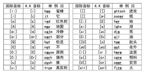 KK音标学习问题 