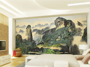武夷山之春大型壁画高清山水壁画背景墙图片设计素材 psd模板下载 321.15MB 风景壁画大全 