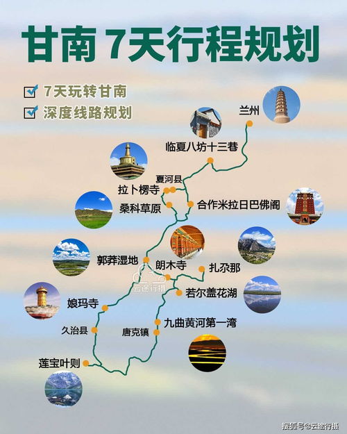 甘南7日环线旅游攻略路线图 原创 ,甘南自驾游自由行规划