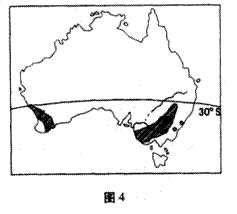 读 澳大利亚农业区分布图 ,回答12 13题 12. 图中阴影区的农业 