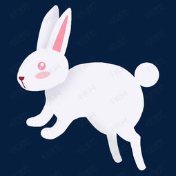 一只手绘的小白兔素材图片免费下载 千库网 
