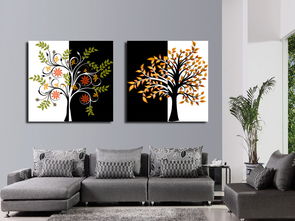 黑白抽象树木无框装饰画图片设计素材 高清模板下载 16.60MB 植物花卉装饰画大全 