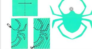 剪纸图案大全 可爱小蜘蛛的剪法图解教程