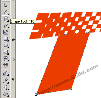 CDR制作动感字母标志