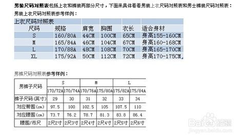 衣服尺码 找合适自己的衣服尺码