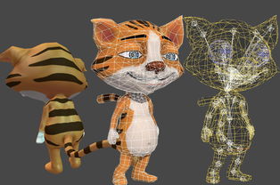 带动画的小猫可爱的卡通小猫各种猫动画带绑定的小猫卡通猫动画Q版猫动画设计素材 游戏动漫模型大全 17063295 