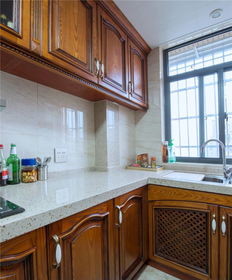 白色橱柜门设计美式厨房装修效果图大全 
