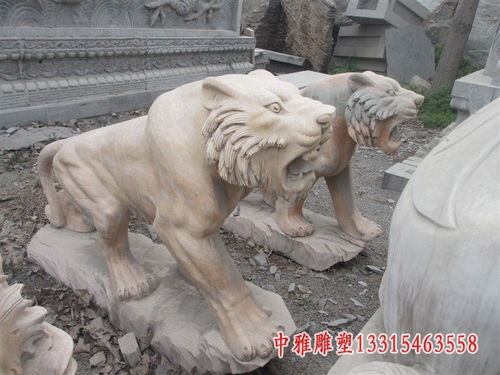 回头的老虎石雕 包头大理石雕塑老虎生产厂家