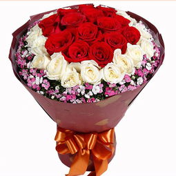 送给同学的花，白玫瑰和红玫瑰如何搭配？