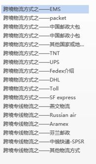 出口外贸常用物流公司有哪些，国际快递费用