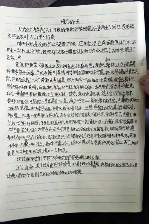 男孩3天没完成作业被罚回乡挑粪,只因爸爸想告诉他这个真理 