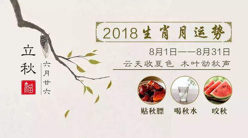 2018年8月十二生肖运势详解 