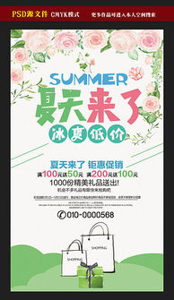 PSD夏天来了海报 PSD格式夏天来了海报素材图片 PSD夏天来了海报设计模板 我图网 