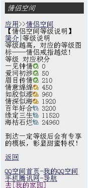 情侣空间情深似海后面几个等级分别叫什么