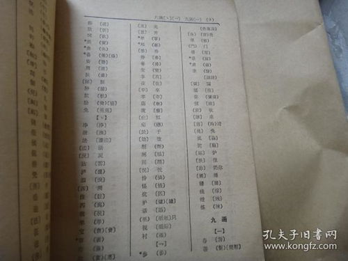 简化字繁体字选用字异体字对照表 武汉大学杨合鸣教授签名藏书