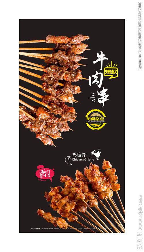 牛肉串海报图片 