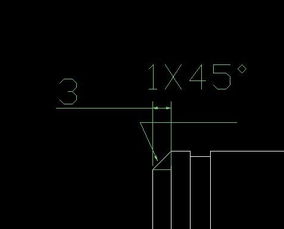 AutoCAD1 45度倒角X方向的距离和Y方向的距离各是多少MM 图上面怎么测量的X方向是3呢 