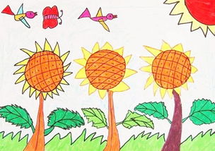 向日葵怎么画,向日葵怎么画小学生一年级画？