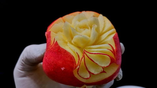 苹果简易花卉雕刻教学,能不能学会就看你的领悟了 
