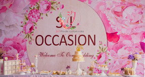 粉色系婚礼甜品台的做法步骤图,怎么做好吃 
