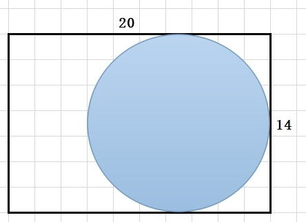 一个长方形纸 宽20厘米 长14厘米 剪出一个最大的圆 圆的面积是多少 圆的直径是多少 