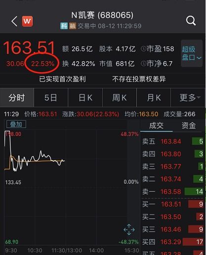 一支新股开盘价直接比发行价上涨到144%