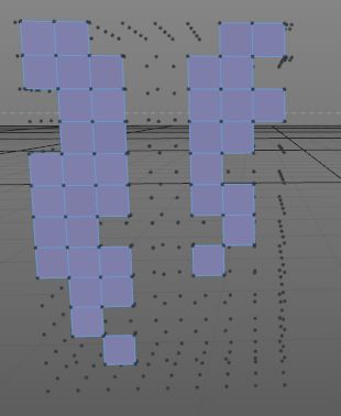 C4D怎么快速去除一个物体没有贴图的地方的点 