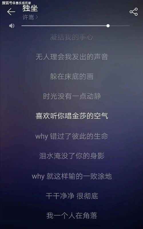 许嵩歌词唯美句子