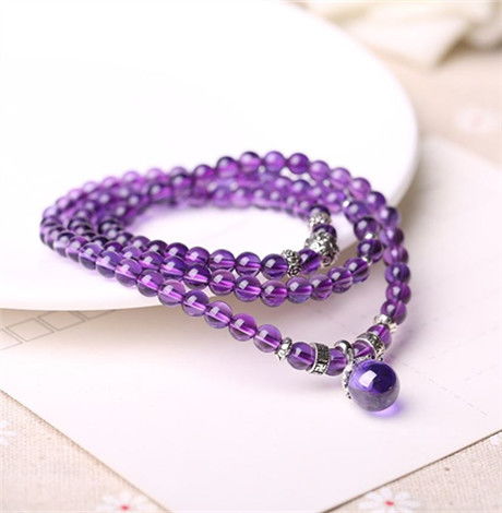 紫水晶手链搭配 