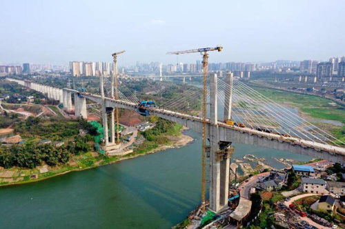 渝昆高铁重大建设进展 泸州沱江特大桥主跨合龙