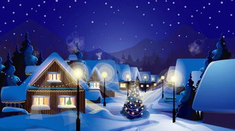 卡通圣诞节圣诞夜雪景图片 文章欣赏阅读 Bj塔塔 Bjtata Com