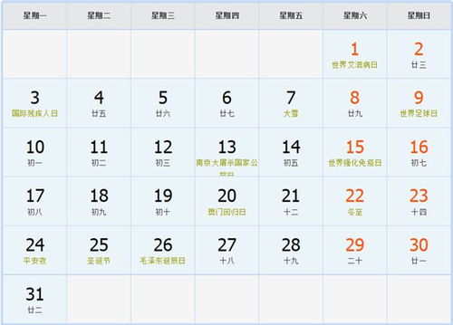 2007年日历表,2007年农历表 阴历阳历节日对照表