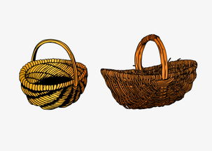 竹条手工编织的篮子素材图片免费下载 高清装饰图案psd 千库网 图片编号7583605 