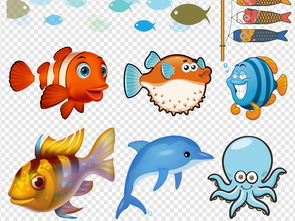 卡通小鱼鱼群热带鱼素材图片 模板下载 10.67MB 动物大全 自然 