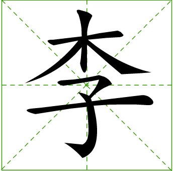 李 字繁体字怎么写 