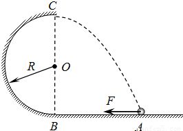 10.如图4所示.质量为m的小球在竖直面内的光滑轨道上做圆周运动.圆周的半径为R.重力加速度为g .小球经过最高点时.刚好不脱离圆环.则其通过最高点时 A.小球对圆环的压力大小等于 