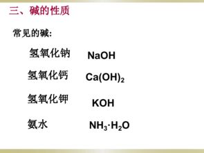 九年级下册常见的碱及碱的通性