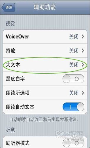 如何开启iPhone的大文本显示 