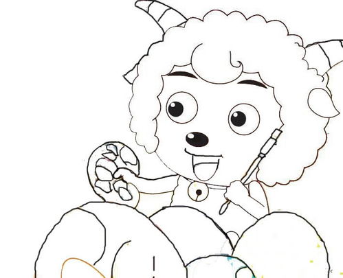 儿童画喜羊羊 