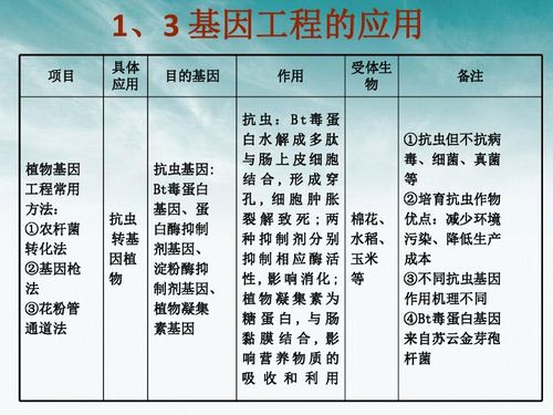 高中生物 基因工程的应用及蛋白质工程课件 新人教版选修1下载 生物 