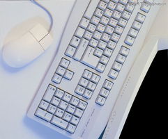 商业物件0059 商业物件图 商务图库 白色鼠标 白色的键盘 