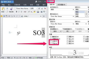 WPS文字怎么输入上标或下标 