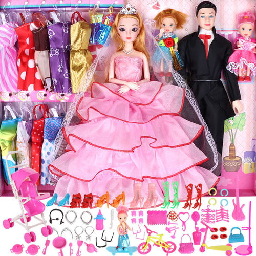 洋换装芭比娃娃套装大礼盒玩具公主衣服小女孩子儿童生日礼物别墅